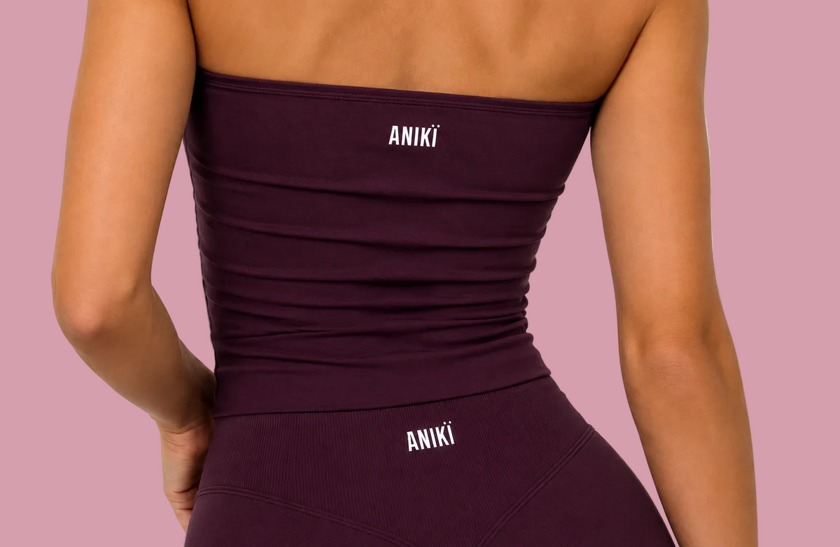 HYPE Halterneck singlet - Deep burgundy