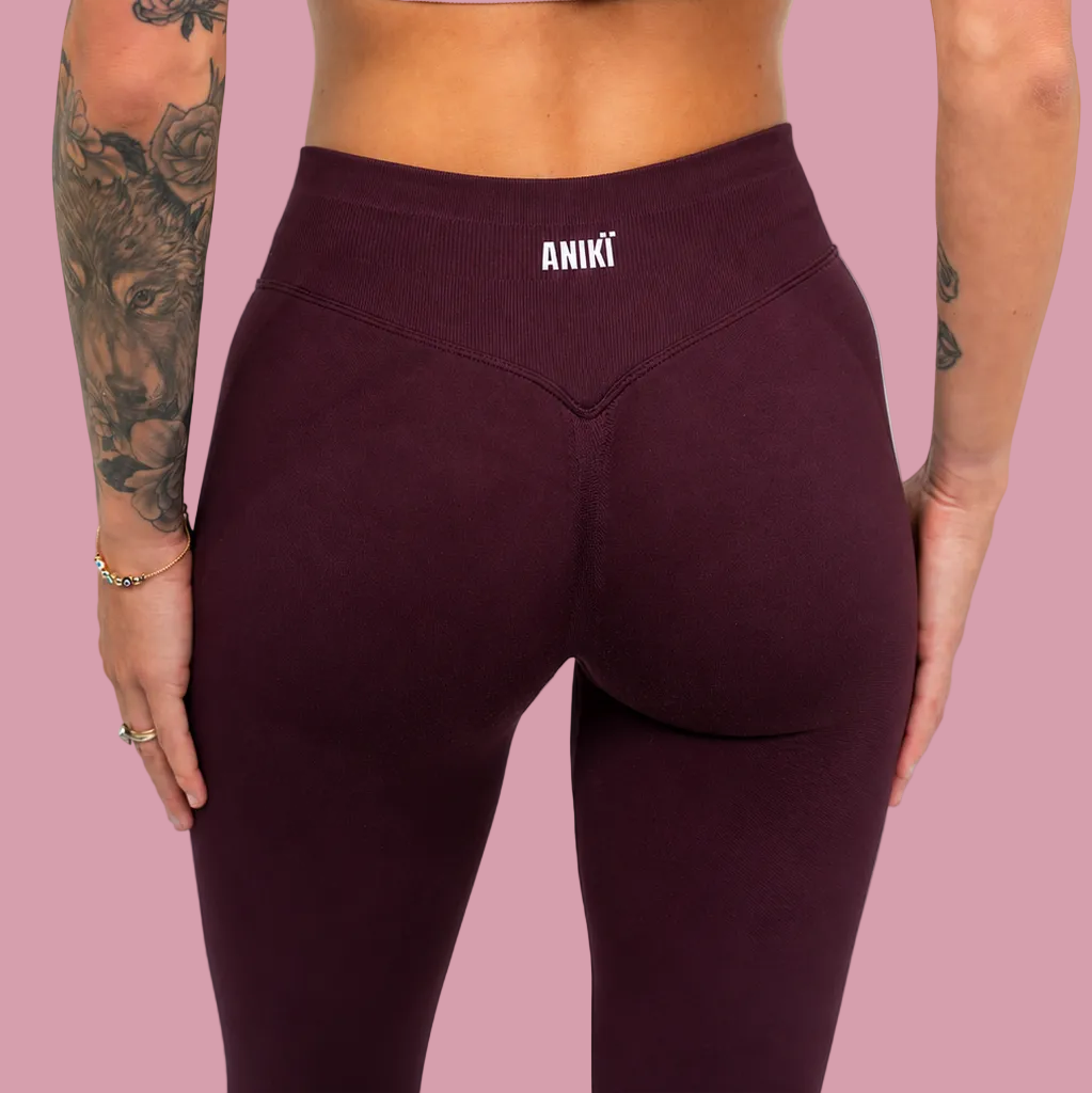 HYPE Sculpt leggings - Deep burgundy