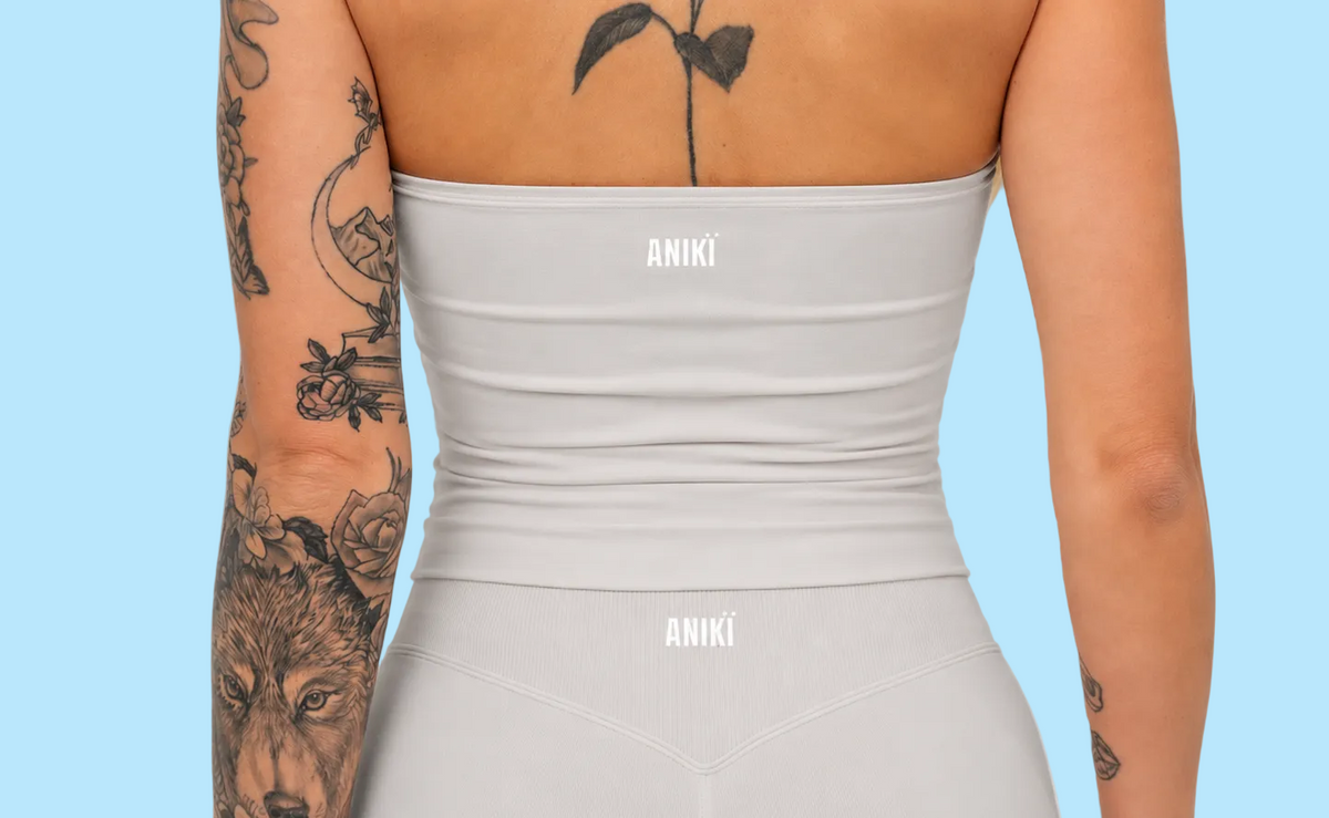 HYPE Halterneck singlet - Dove