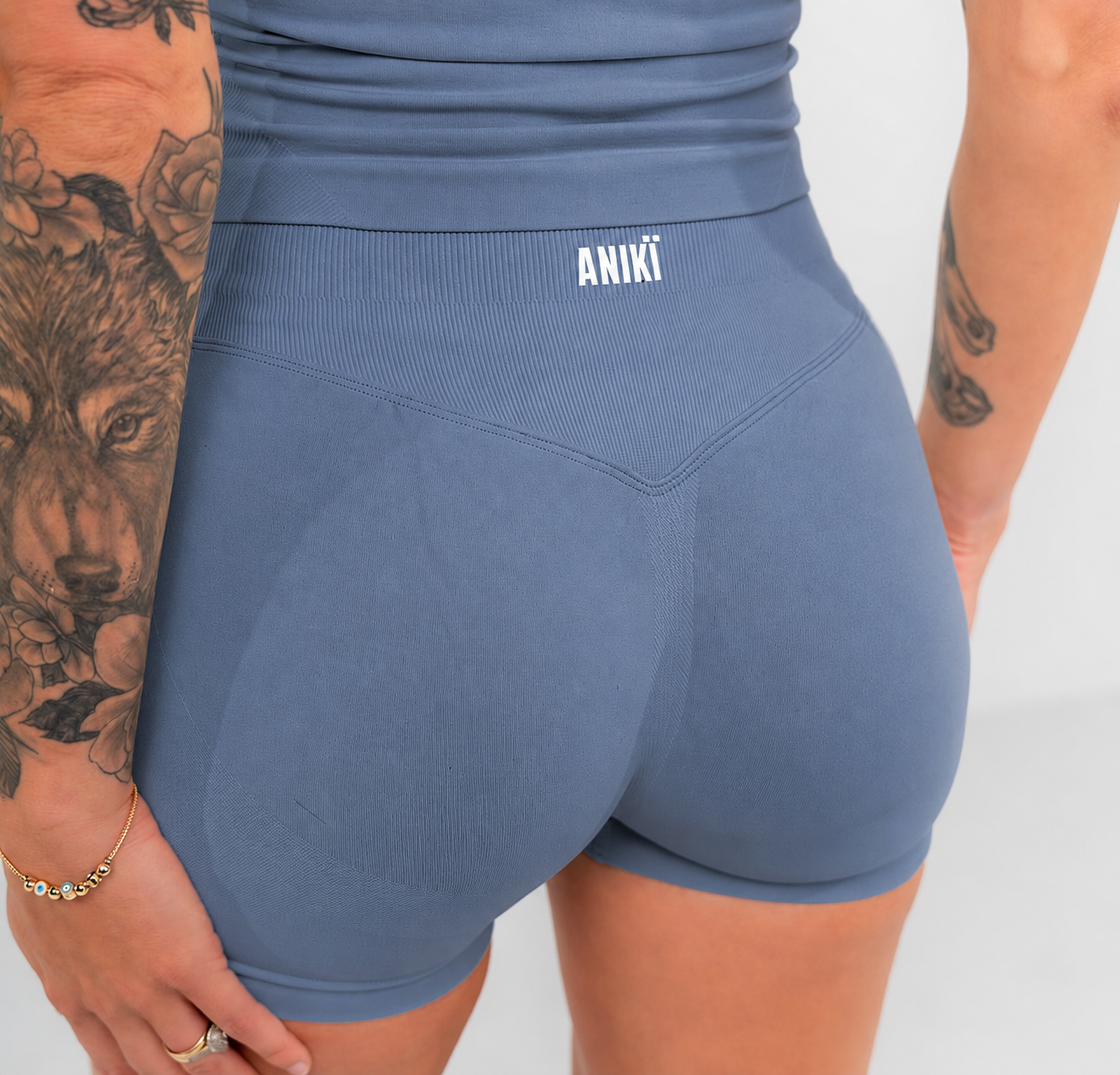 HYPE Sculpt shorts - Steel blue