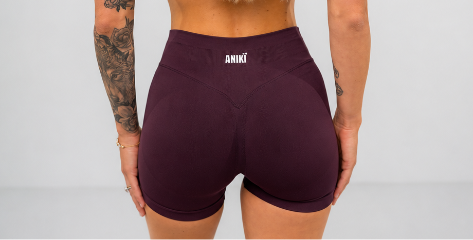 HYPE Sculpt shorts - Deep burgundy