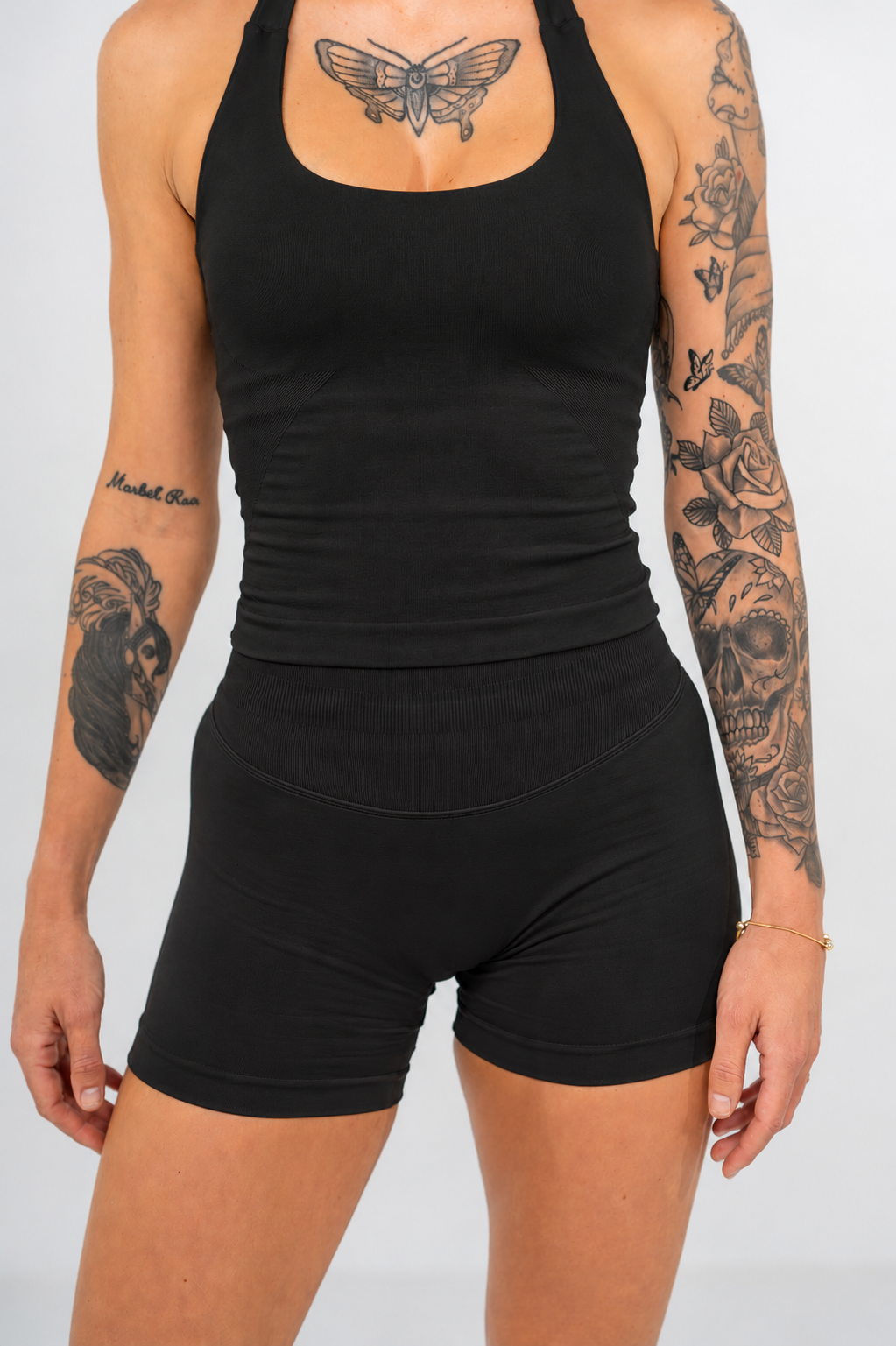 HYPE Halterneck singlet - Noir