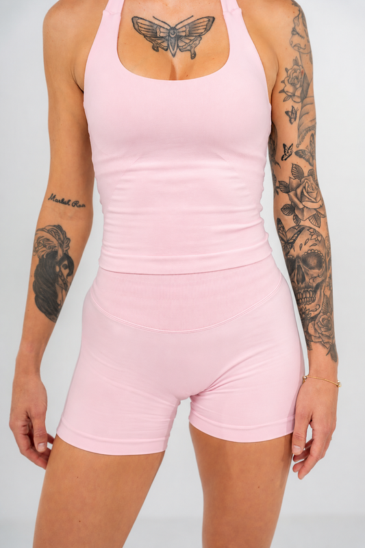 HYPE Halterneck singlet - Powder pink