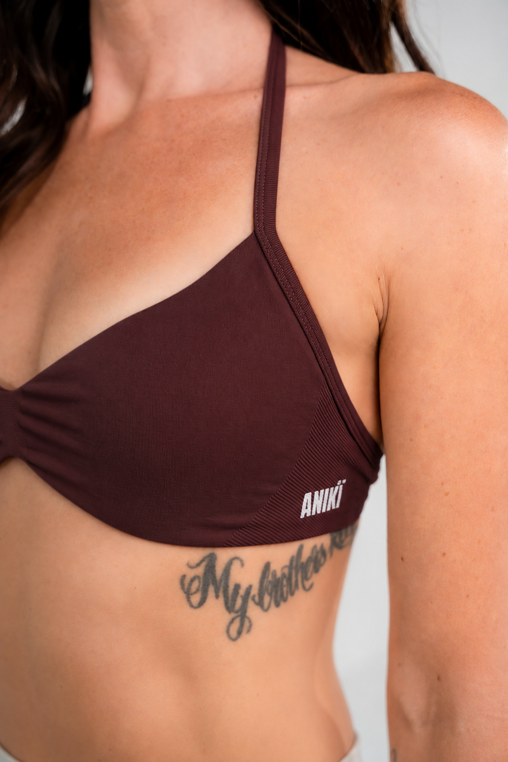 HYPE Scrunch bra - Deep burgundy