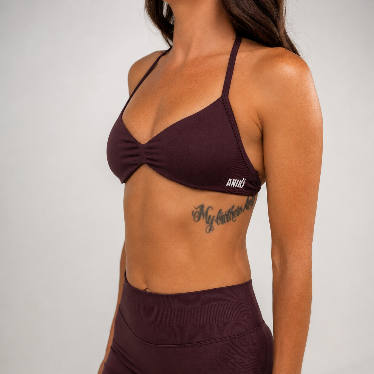 HYPE Scrunch bra - Deep burgundy