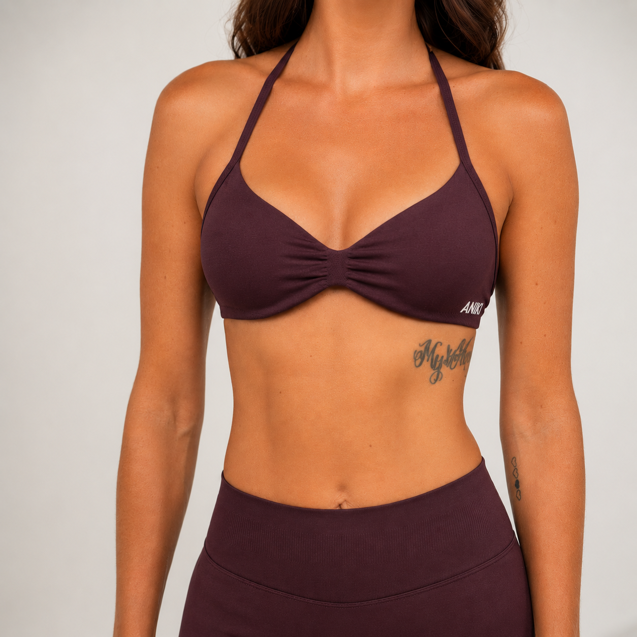 HYPE Scrunch bra - Deep burgundy